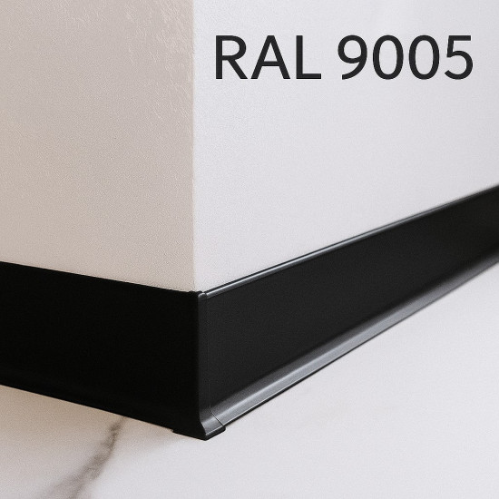 Фурнитура 40 мм металлическая для алюминиевого плинтуса черная RAL 9005