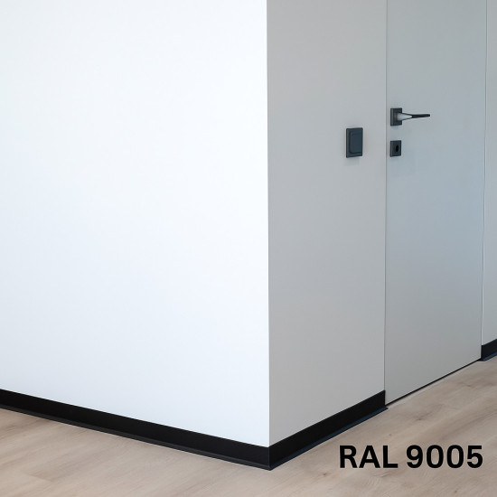 Фурнитура 40 мм металлическая для алюминиевого плинтуса черная RAL 9005