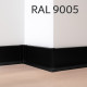 Фурнитура 40 мм металлическая для алюминиевого плинтуса черная RAL 9005