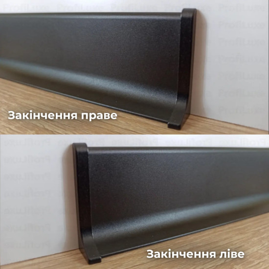 Плинтус алюминиевый накладной 60 мм серебро мат