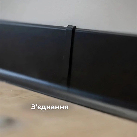 Плинтус алюминиевый накладной 60 мм серебро мат